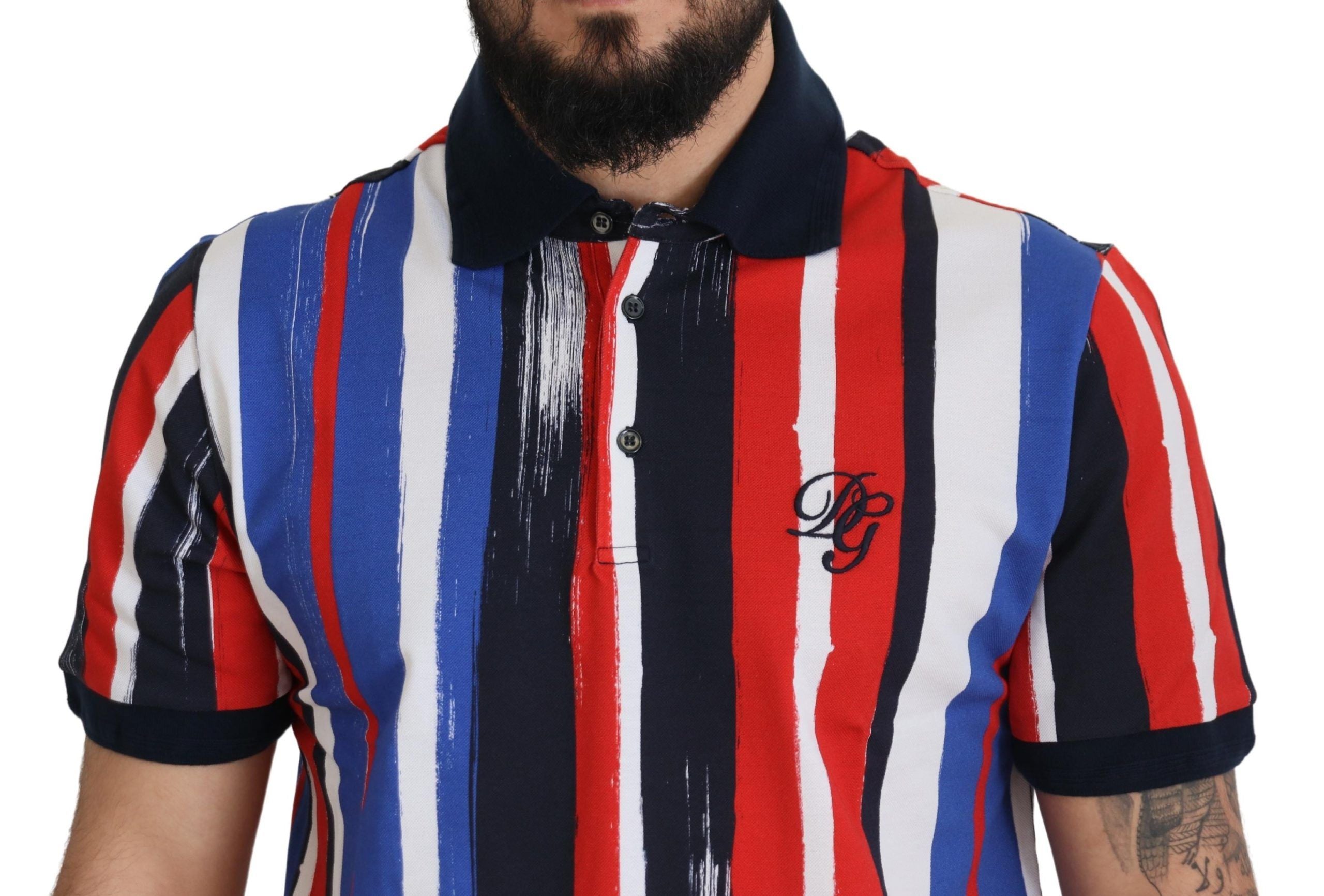Camiseta polo de algodón multicolor de Dolce & Gabbana