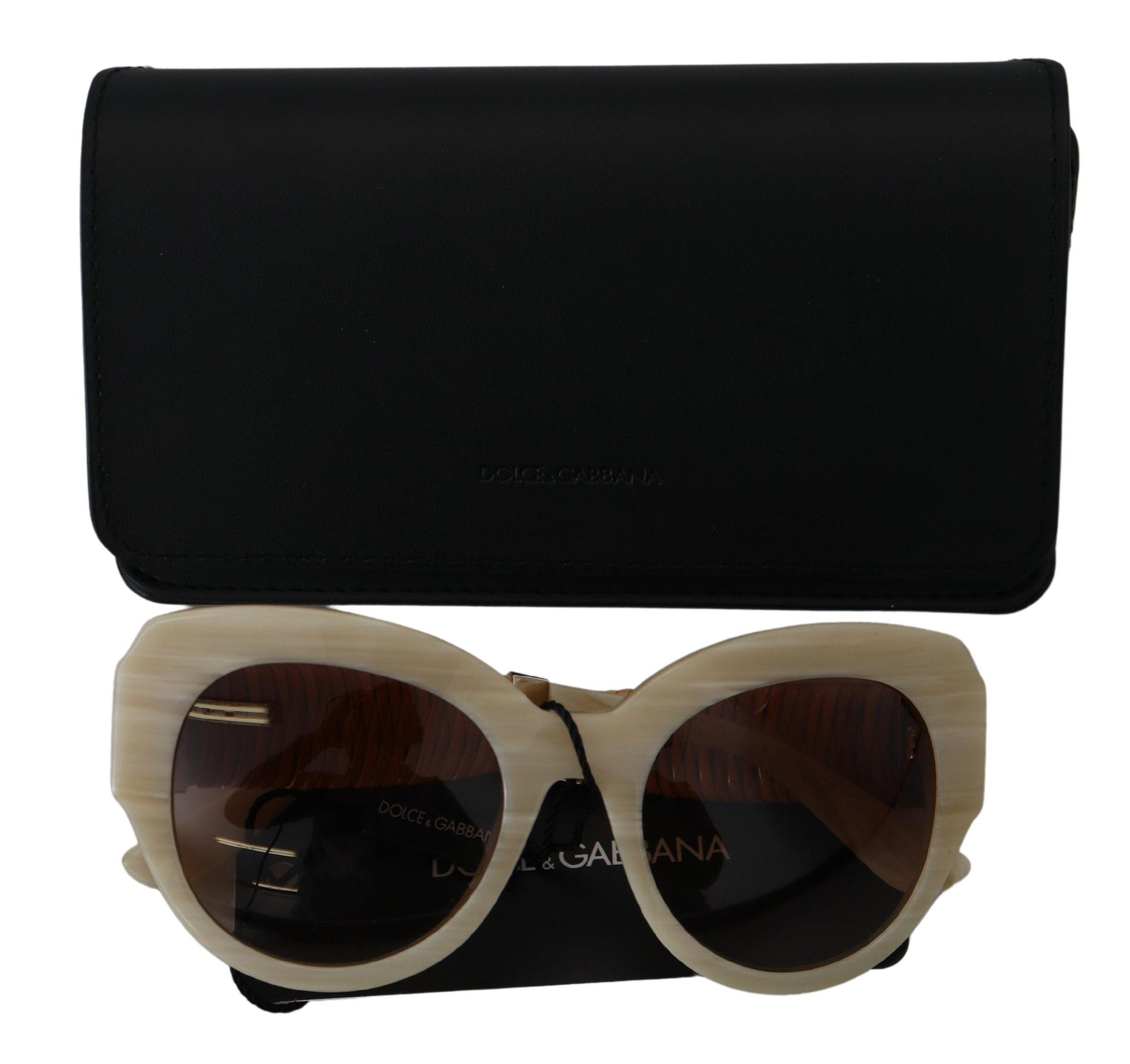 Gafas de sol Dolce & Gabbana DG4294 de acetato beige con montura completa y lentes marrones