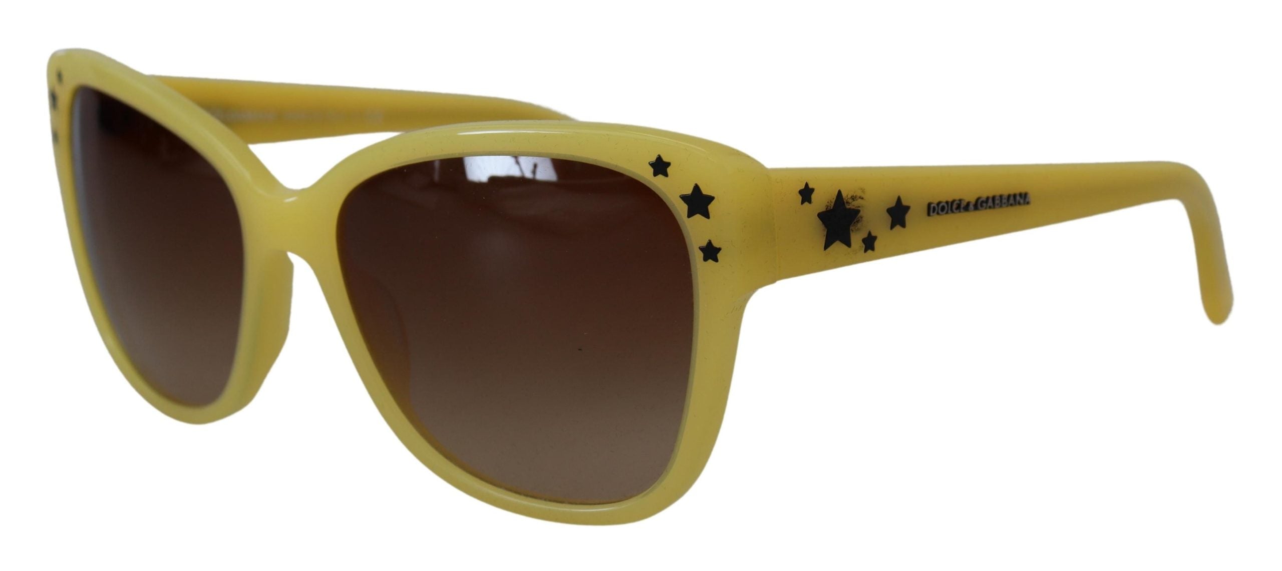 Dolce & Gabbana Yellow Frame Stars Embellishment DG4124 Sunglasses