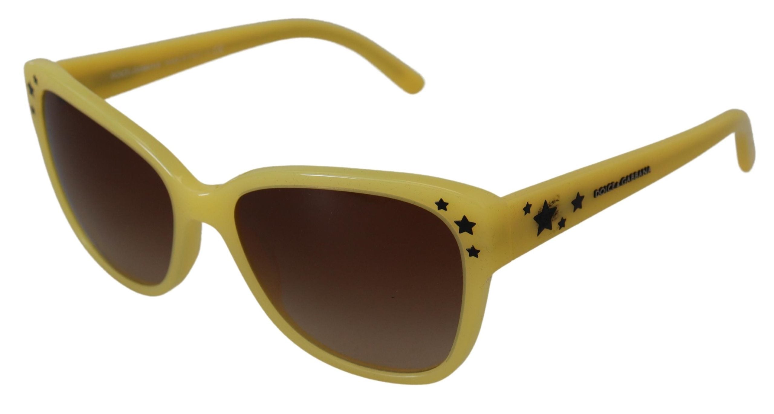Dolce & Gabbana Yellow Frame Stars Embellishment DG4124 Sunglasses