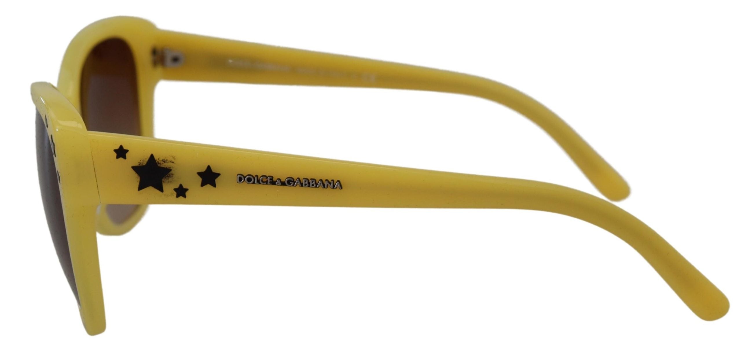 Dolce & Gabbana Yellow Frame Stars Embellishment DG4124 Sunglasses