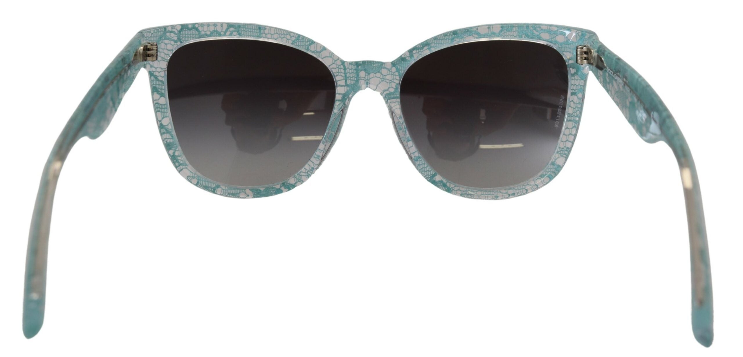 Dolce & Gabbana Blue Lace Crystal Acetate Butterfly Sunglasses