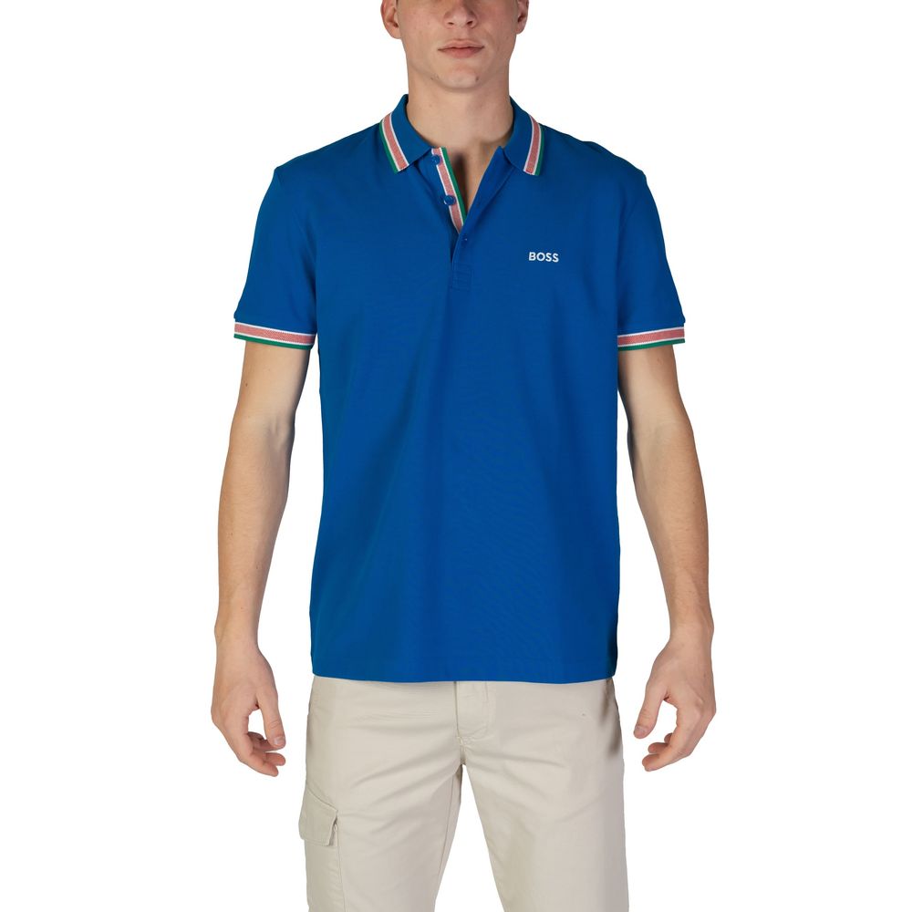 Polo de algodón azul Hugo Boss