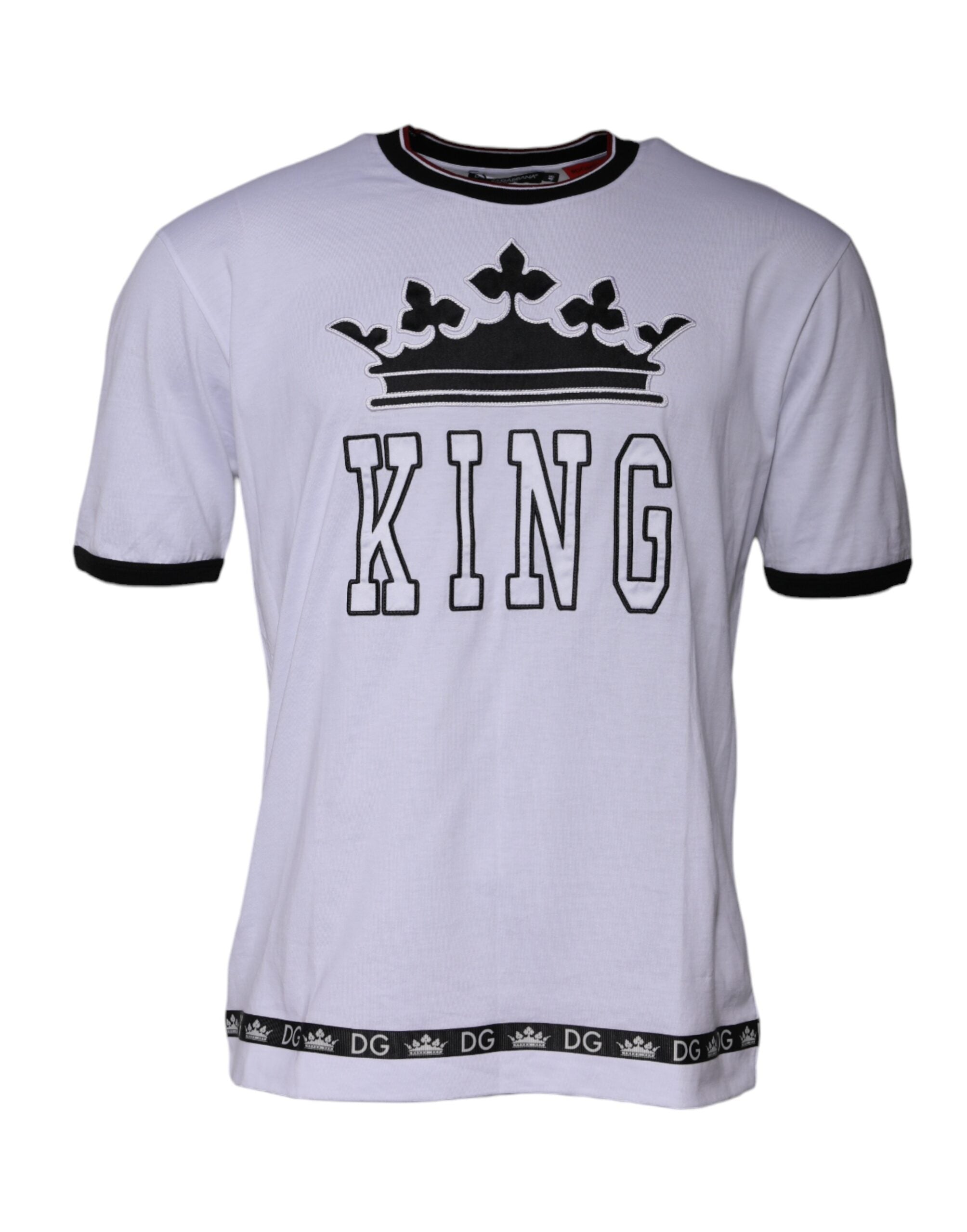 Camiseta blanca de manga corta y cuello redondo de Dolce & Gabbana