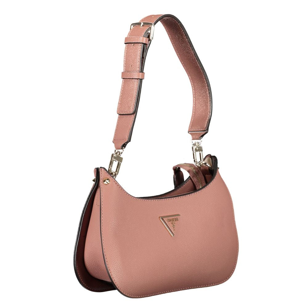 Bolso de mano rosa de polietileno Guess Jeans