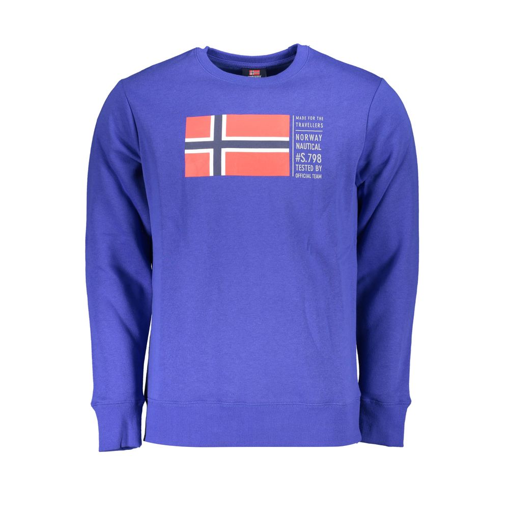 Suéter de algodón azul para hombre de Noruega 1963