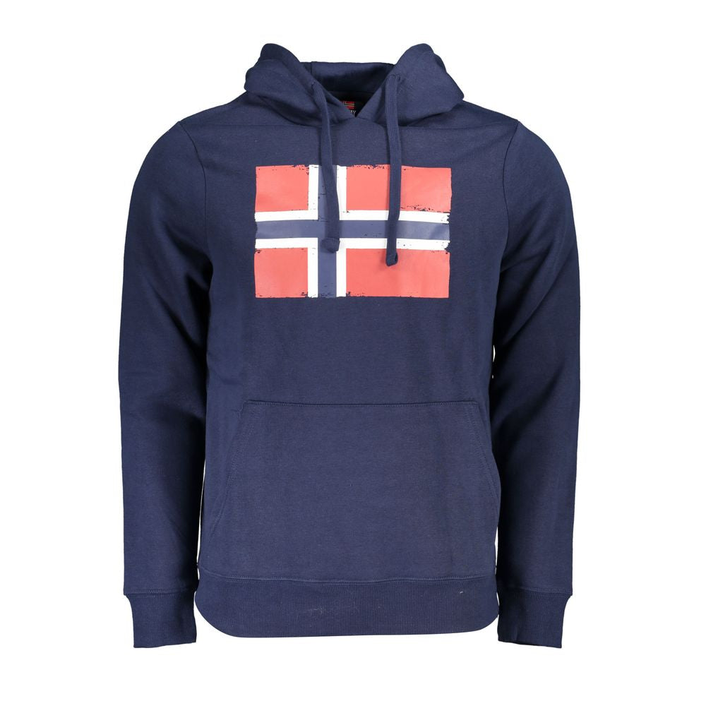 Suéter de algodón azul para hombre de Noruega 1963