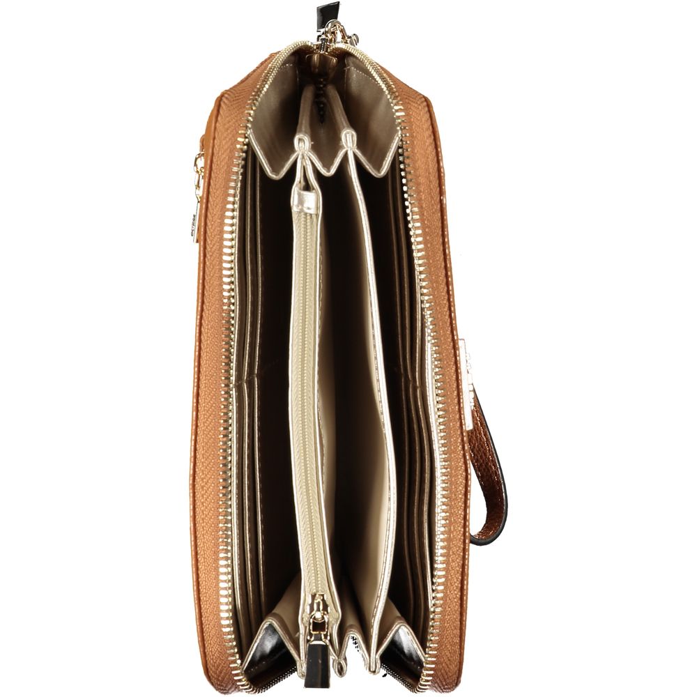 Cartera de polietileno marrón chic con monedero Guess Jeans
