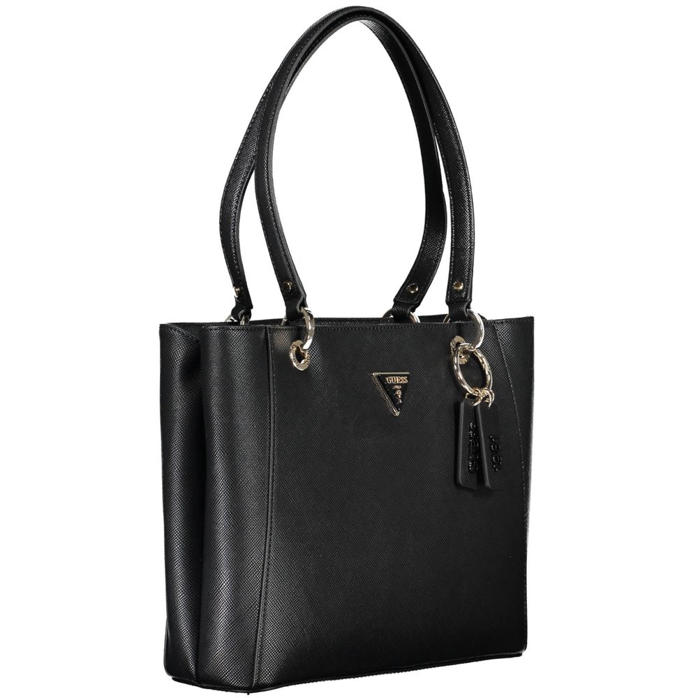 Bolso de mano negro de polietileno Guess Jeans