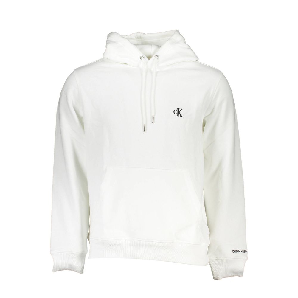 Suéter con capucha de algodón blanco de Calvin Klein para hombre