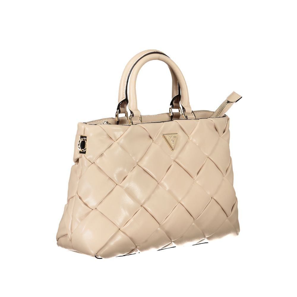 Bolso de mano rosa de polietileno Guess Jeans