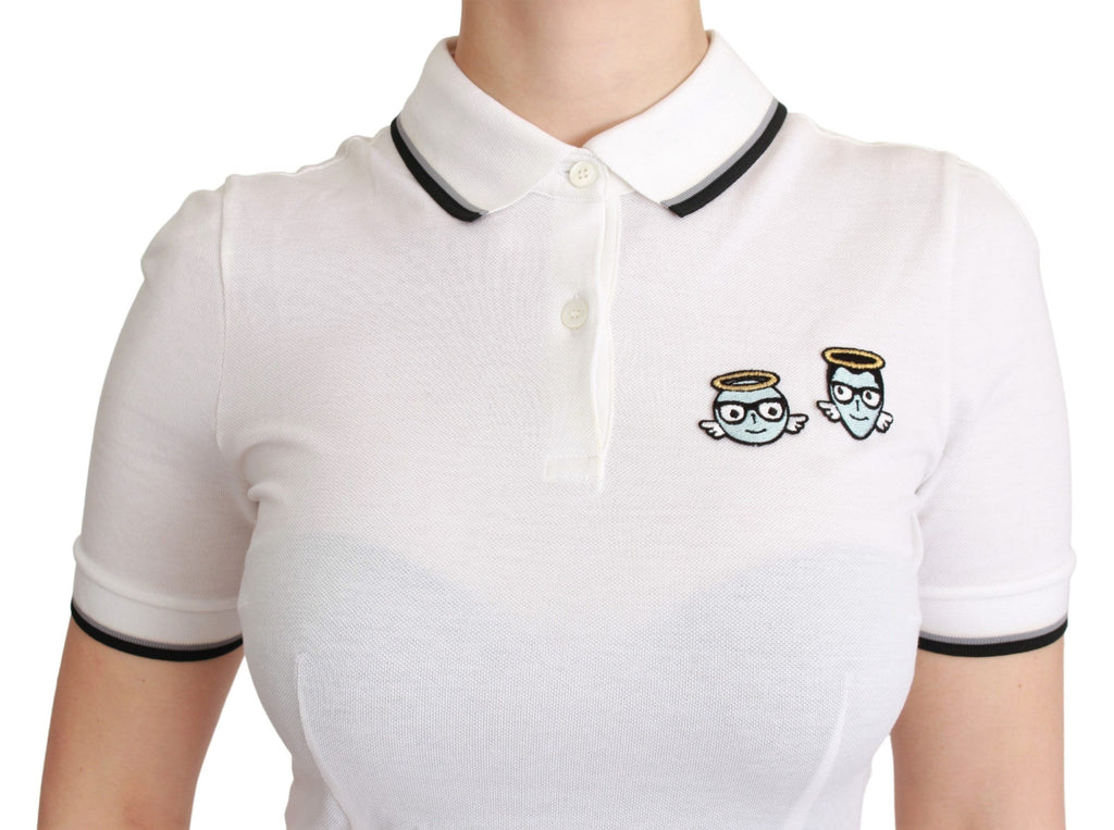 Polo de algodón blanco Dolce &amp; Gabbana #dgfamily