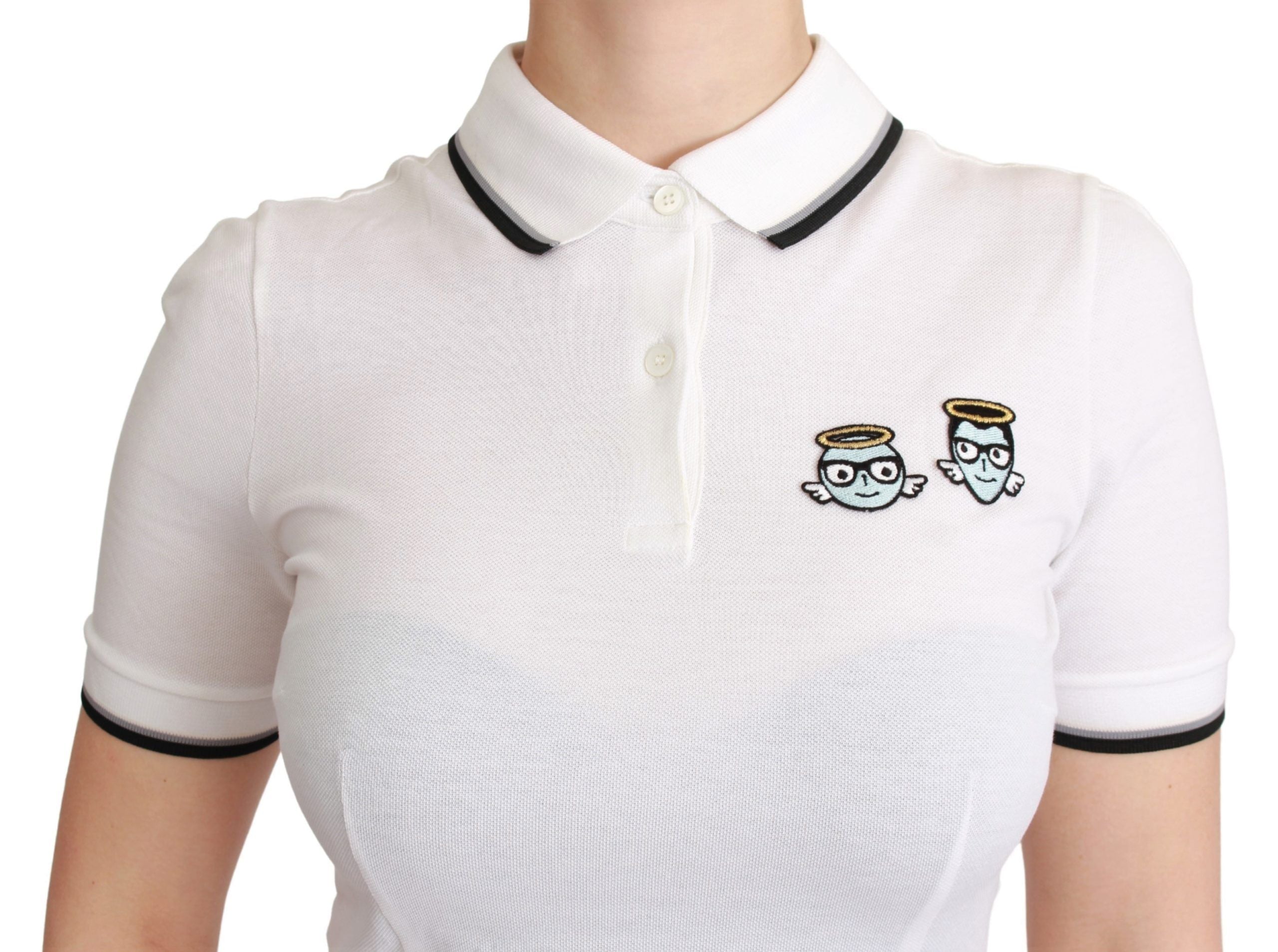Polo de algodón blanco Dolce &amp; Gabbana #dgfamily