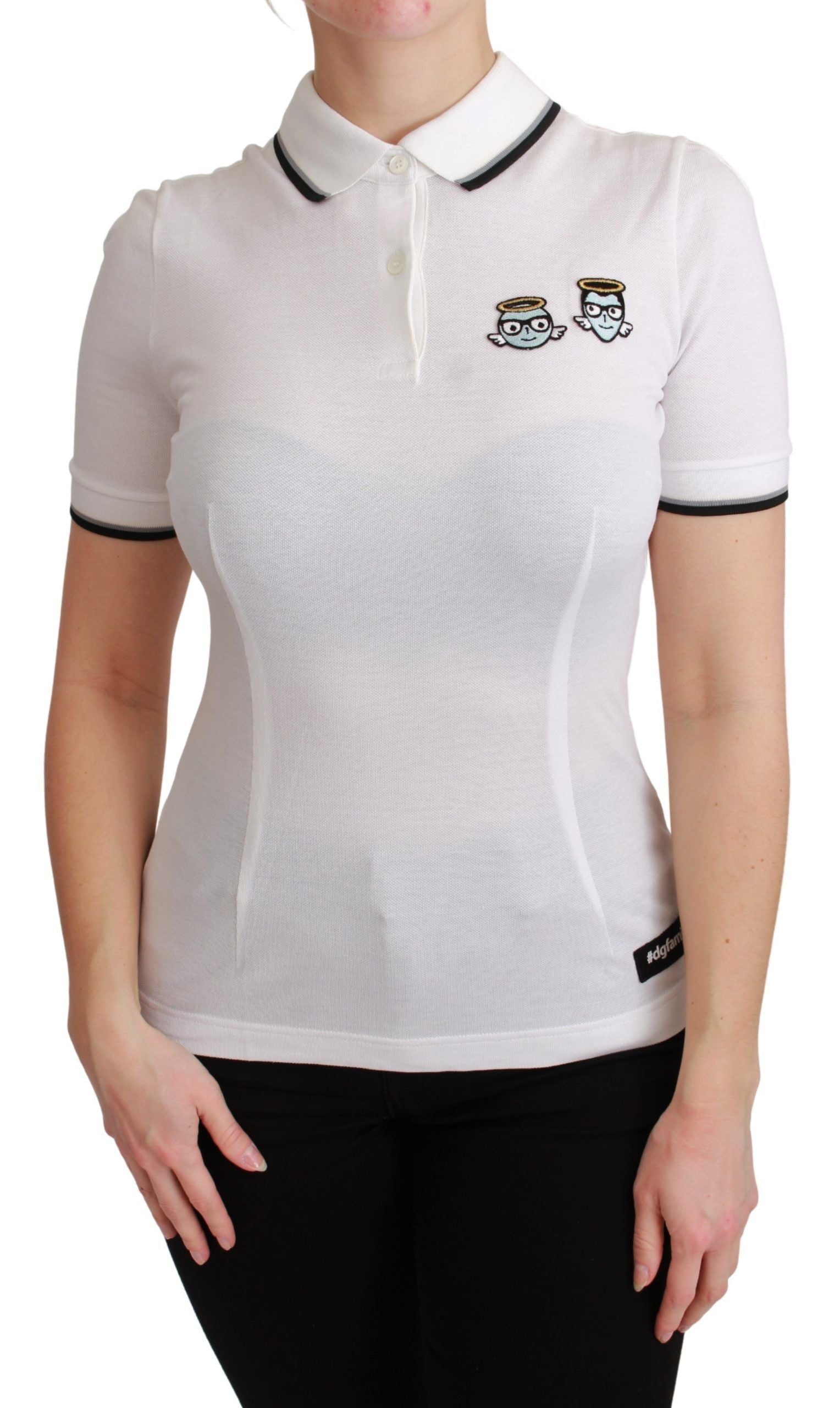 Polo de algodón blanco Dolce &amp; Gabbana #dgfamily
