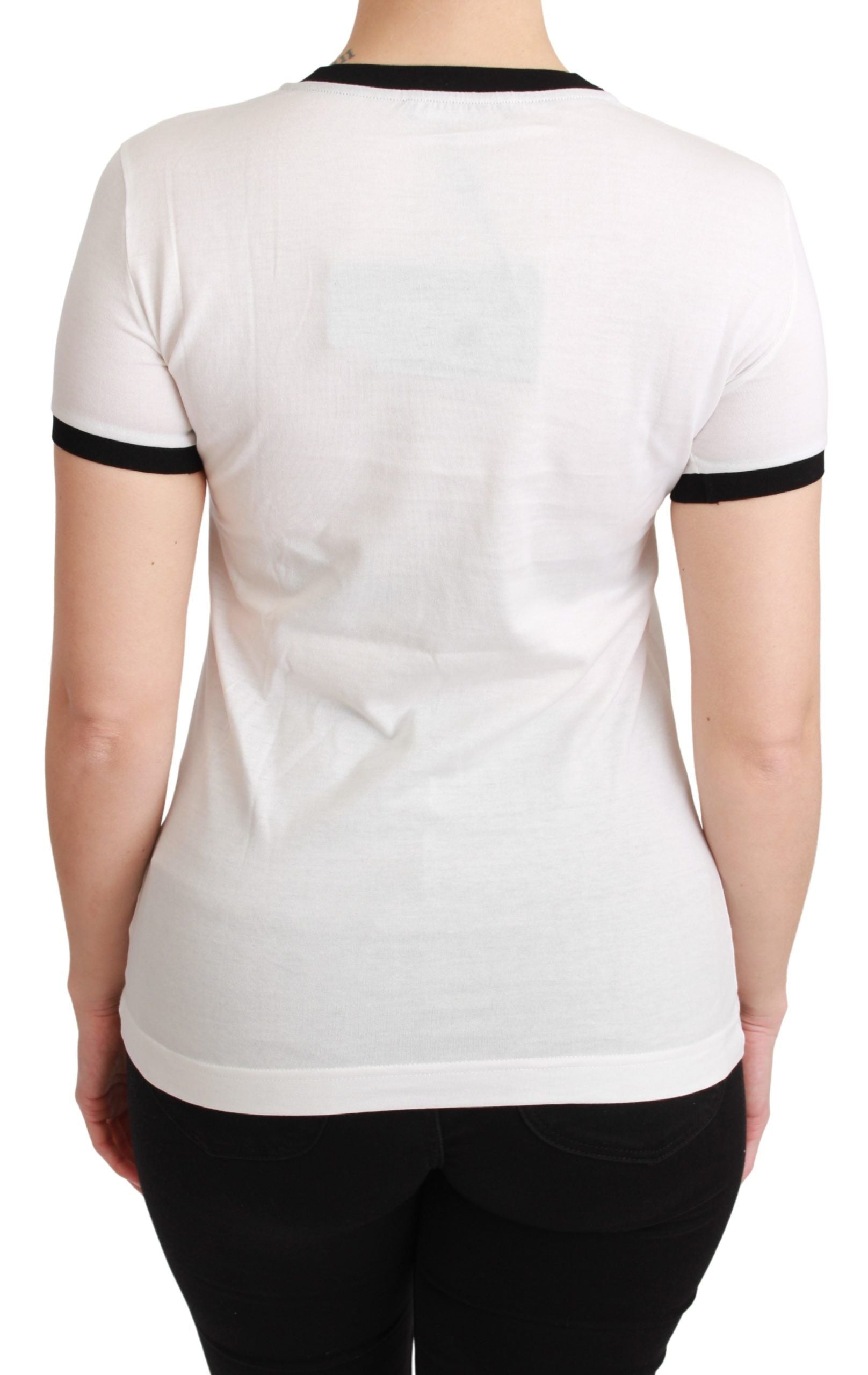 Camiseta blanca de algodón YEAR OF THE PIG de Dolce &amp; Gabbana