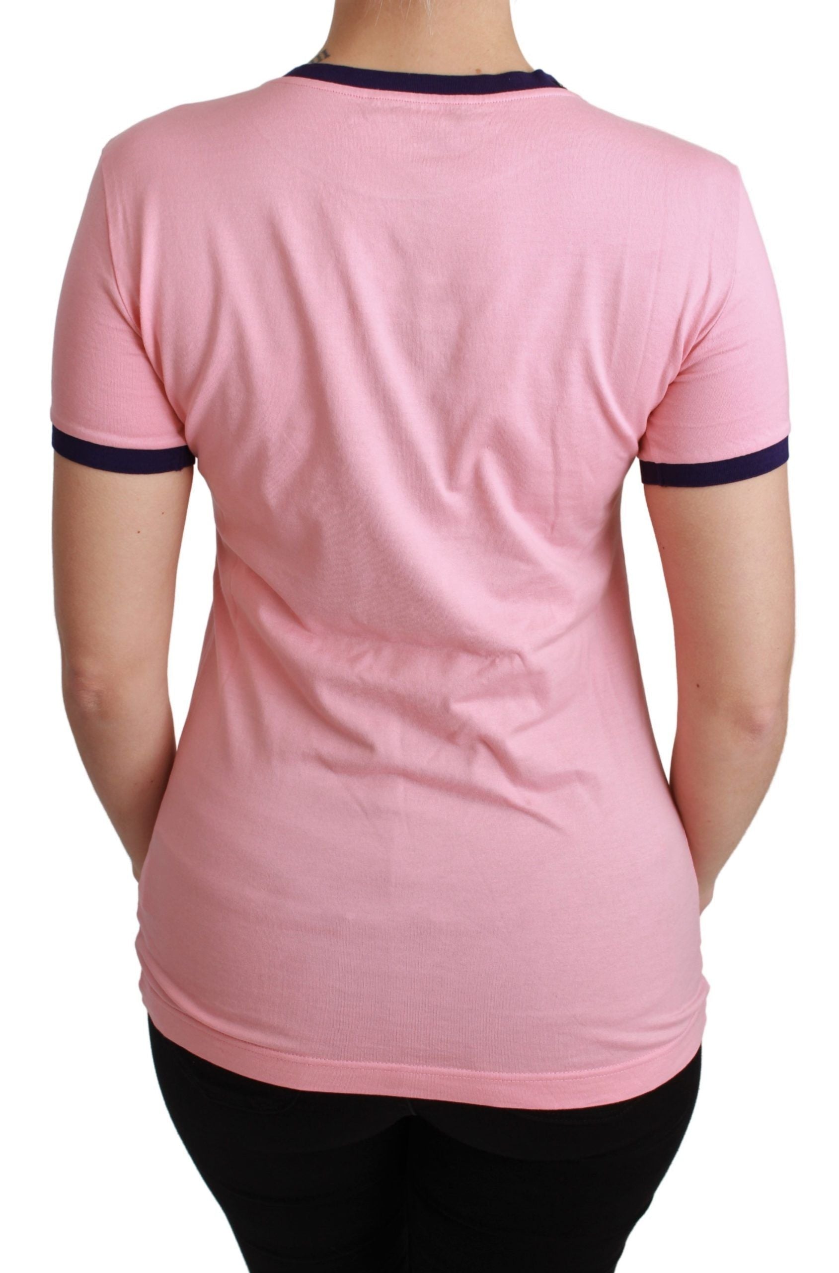 Camiseta de algodón rosa YEAR OF THE PIG de Dolce &amp; Gabbana