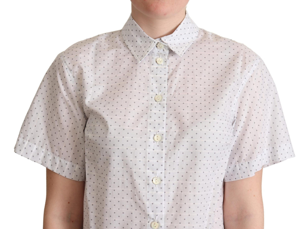 Blusa con cuello de lunares blancos y negros de Dolce &amp; Gabbana