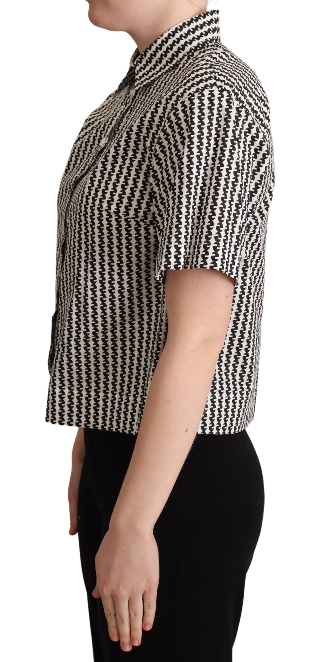 Camisa Dolce &amp; Gabbana con estampado de fantasía en blanco y negro