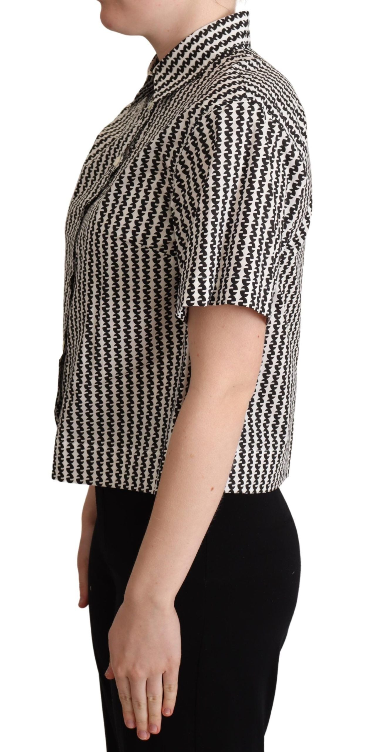 Camisa Dolce &amp; Gabbana con estampado de fantasía en blanco y negro