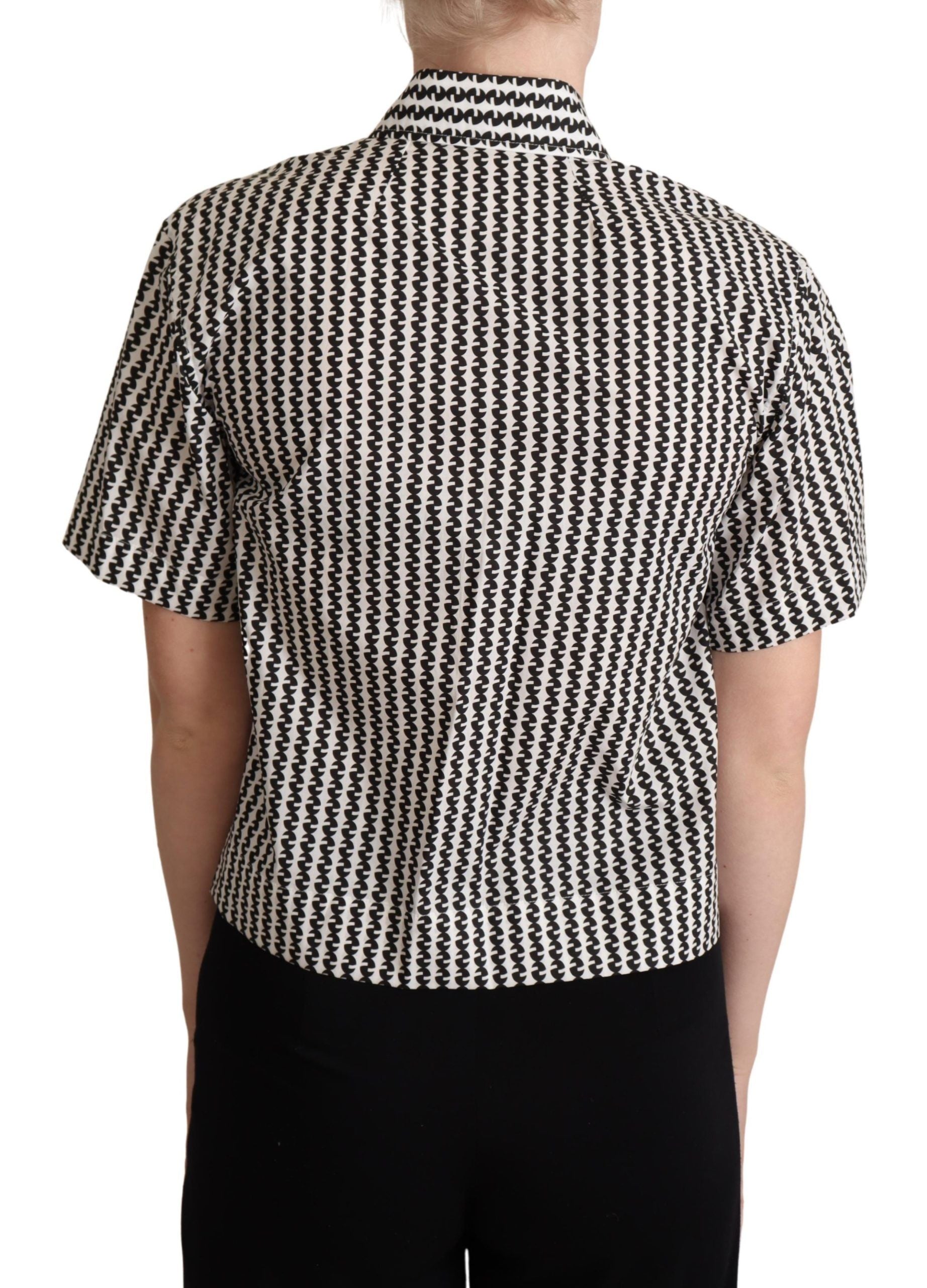 Camisa Dolce &amp; Gabbana con estampado de fantasía en blanco y negro