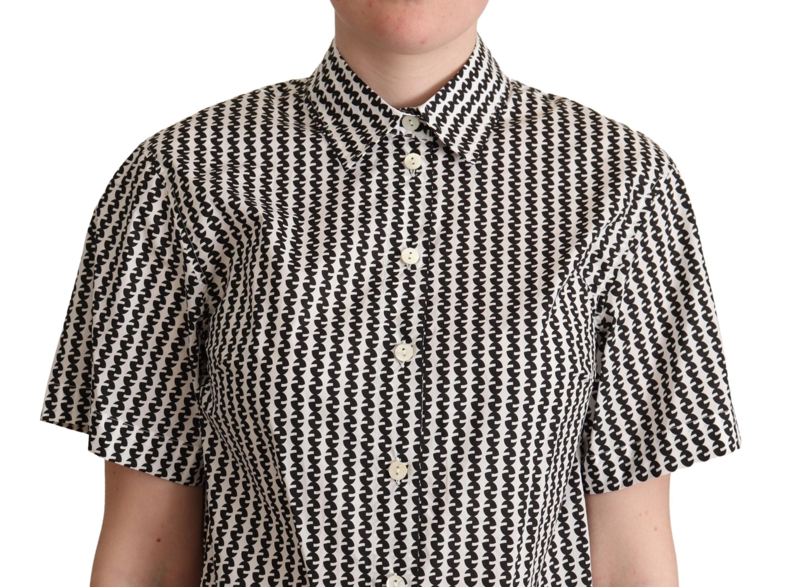 Camisa Dolce &amp; Gabbana con estampado de fantasía en blanco y negro