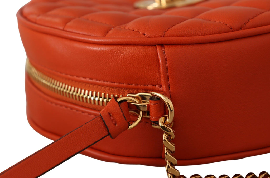 Bolso bandolera elegante redondo de piel napa de Versace