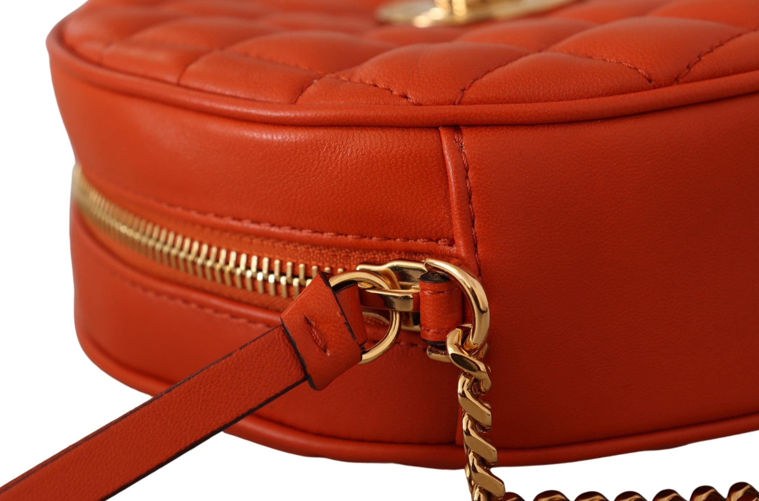 Bolso bandolera elegante redondo de piel napa de Versace