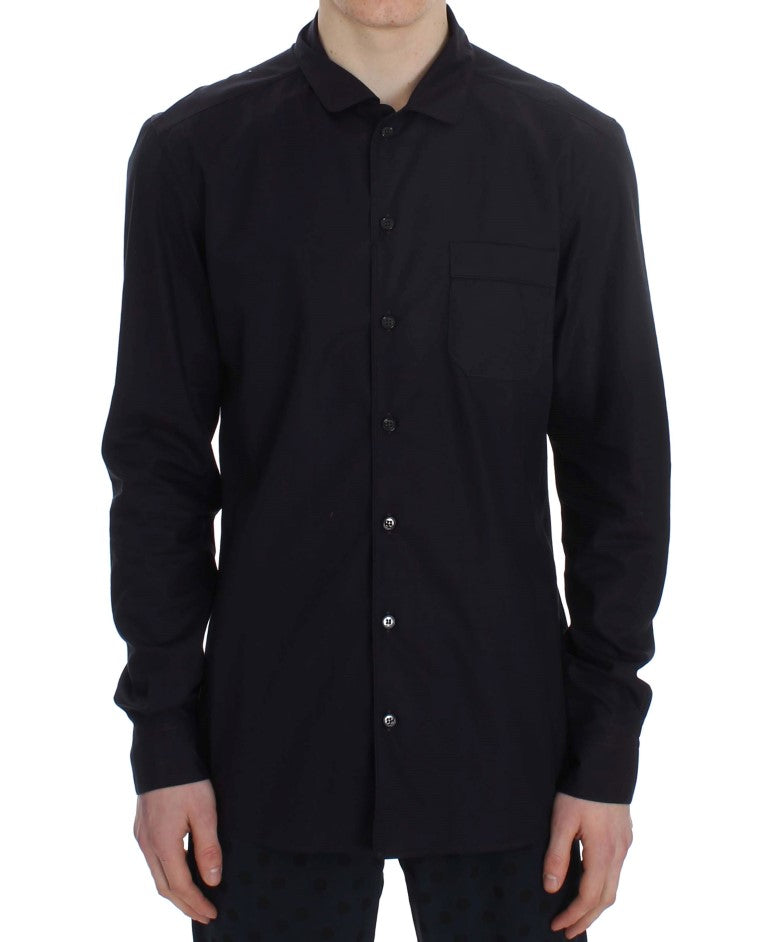 Camisa de pijama de algodón a rayas moradas de Dolce &amp; Gabbana