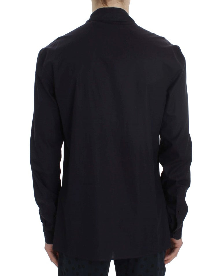 Camisa de pijama de algodón a rayas moradas de Dolce &amp; Gabbana