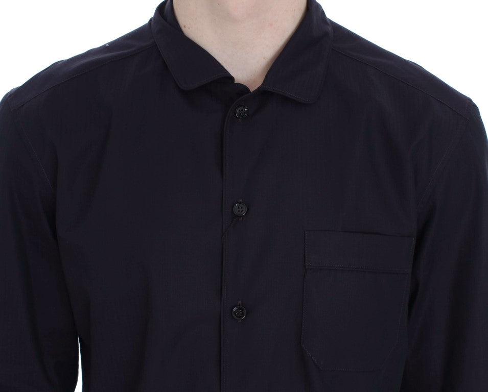 Camisa de pijama de algodón a rayas moradas de Dolce &amp; Gabbana