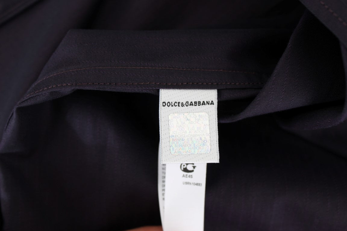 Camisa de pijama de algodón a rayas moradas de Dolce &amp; Gabbana