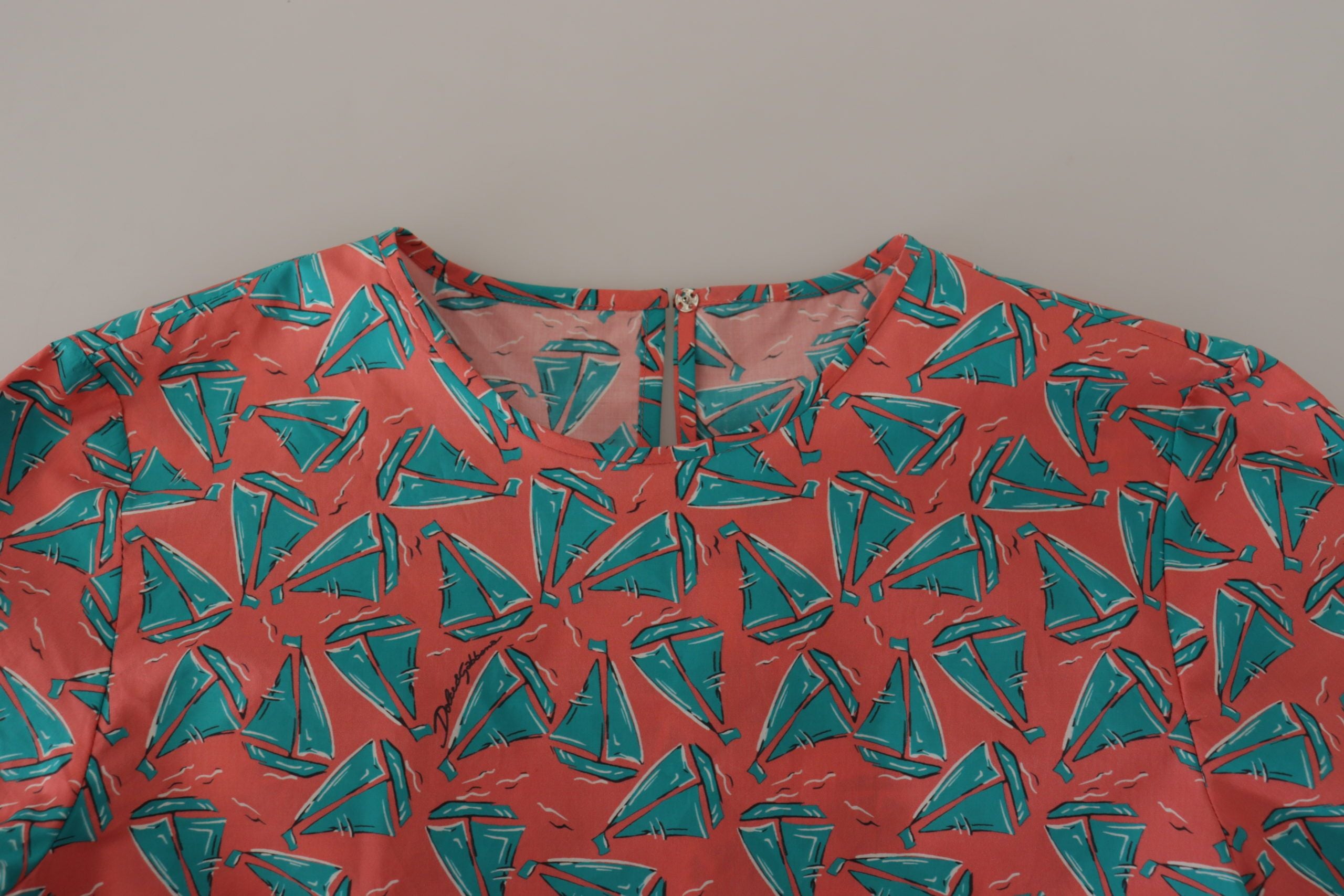 Camiseta de algodón con estampado de velero rosa de Dolce &amp; Gabbana