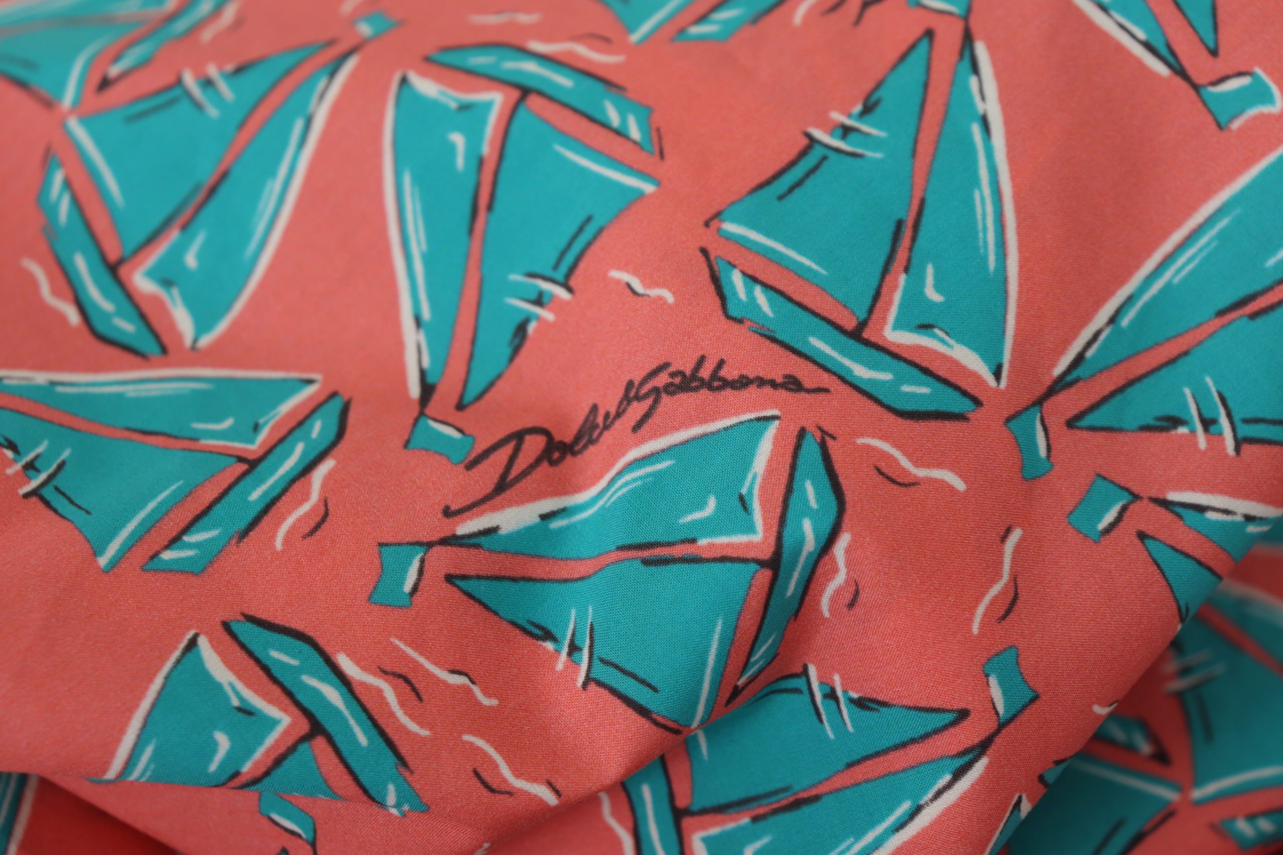 Camiseta de algodón con estampado de velero rosa de Dolce &amp; Gabbana