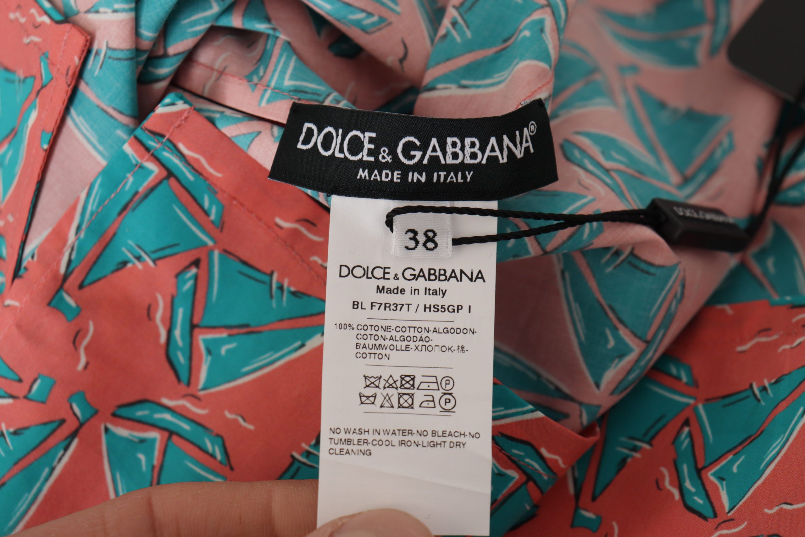 Camiseta de algodón con estampado de velero rosa de Dolce &amp; Gabbana