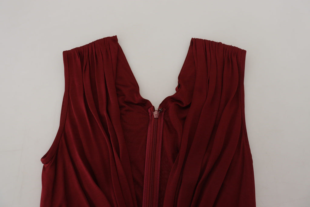 Blusa de seda elástica burdeos de Dolce &amp; Gabbana