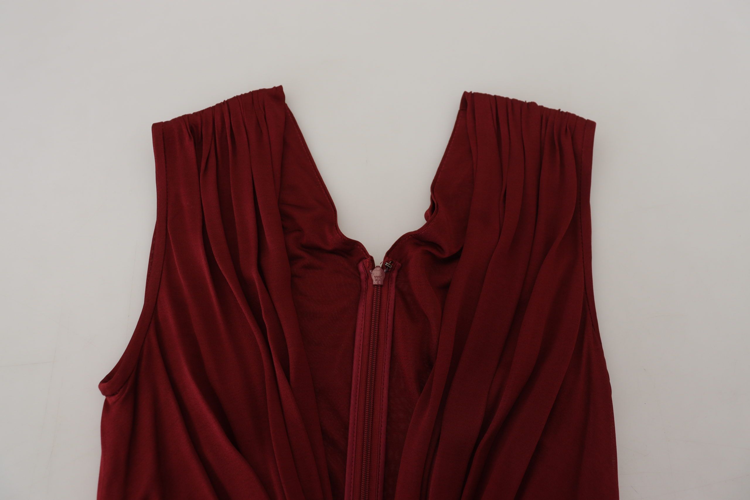 Blusa de seda elástica burdeos de Dolce &amp; Gabbana
