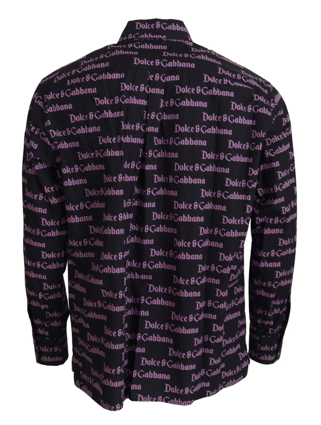 Camisa formal ajustada con logo morado y negro de Dolce &amp; Gabbana