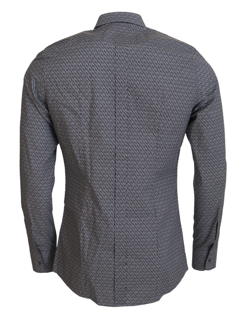 Camisa formal de vestir ajustada Dolce &amp; Gabbana en gris, marrón y dorado