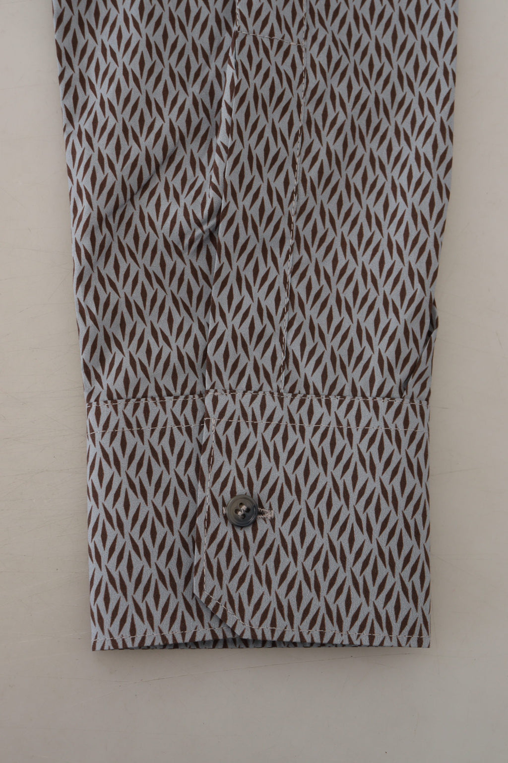 Camisa formal de vestir ajustada Dolce &amp; Gabbana en gris, marrón y dorado