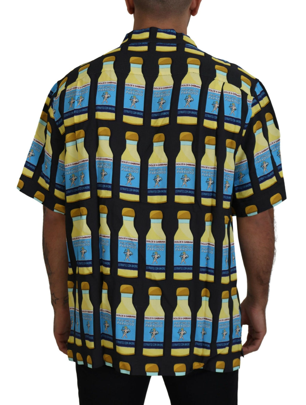 Camisa casual de viscosa con estampado multicolor de Dolce &amp; Gabbana