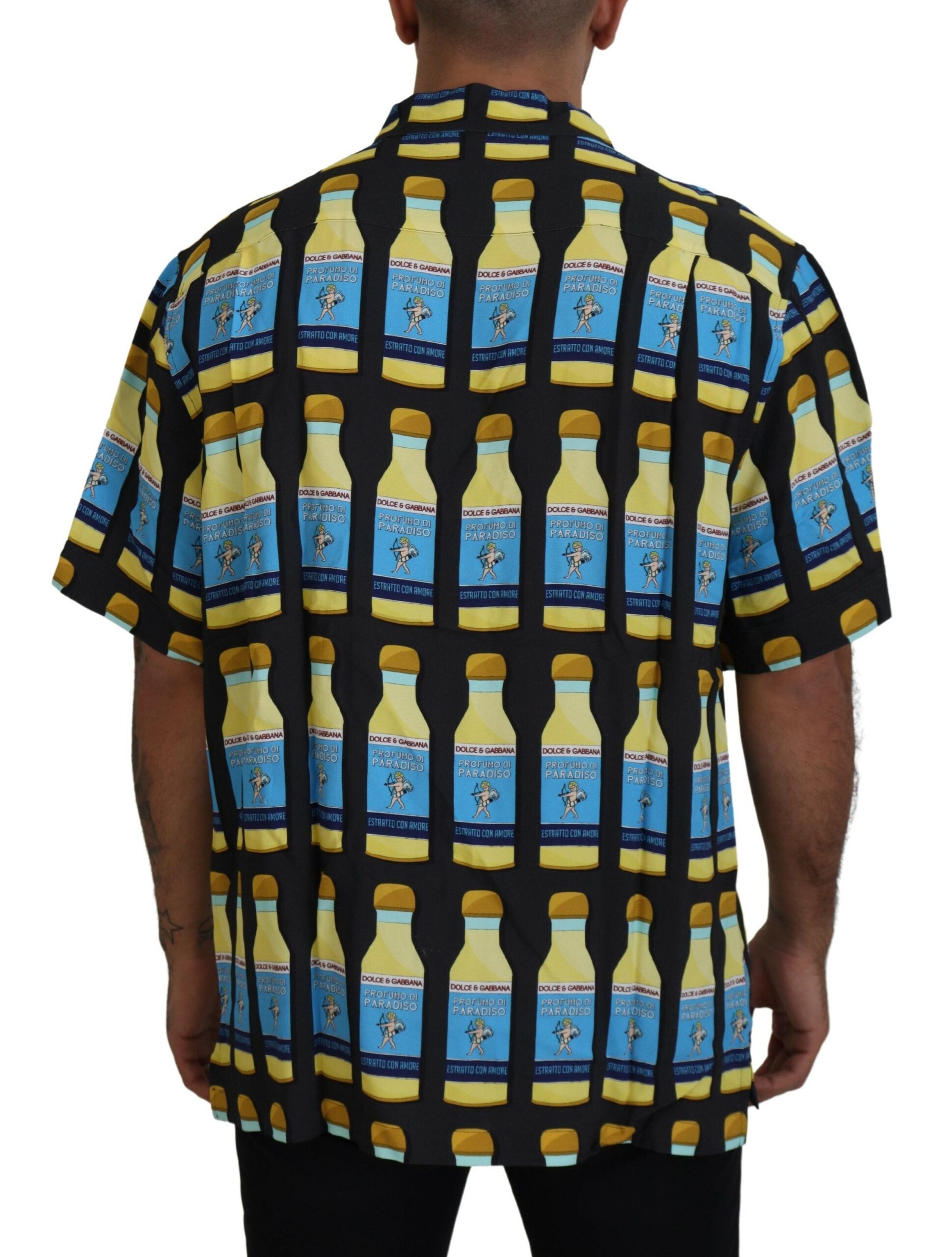 Camisa casual de viscosa con estampado multicolor de Dolce &amp; Gabbana