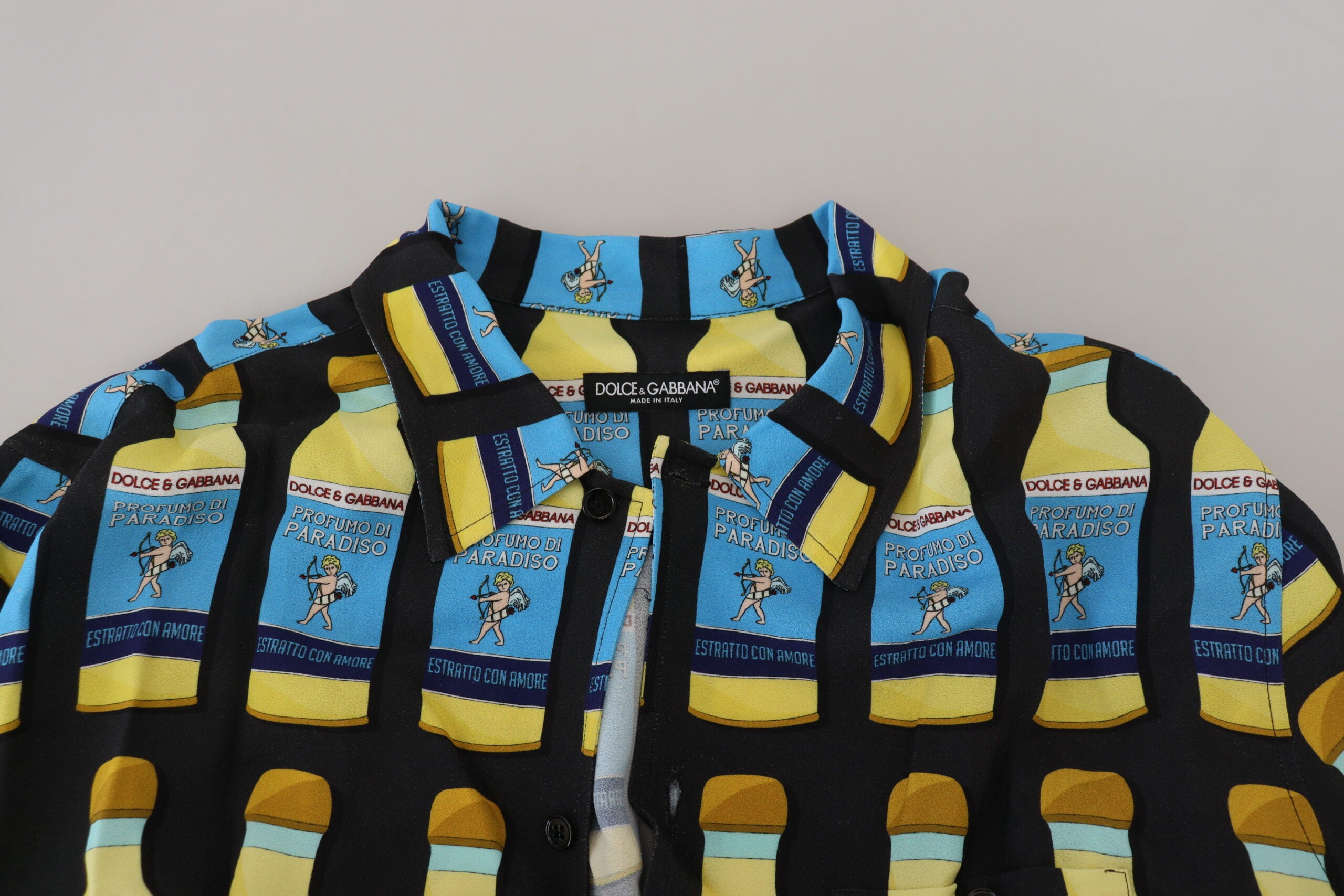 Camisa casual de viscosa con estampado multicolor de Dolce &amp; Gabbana