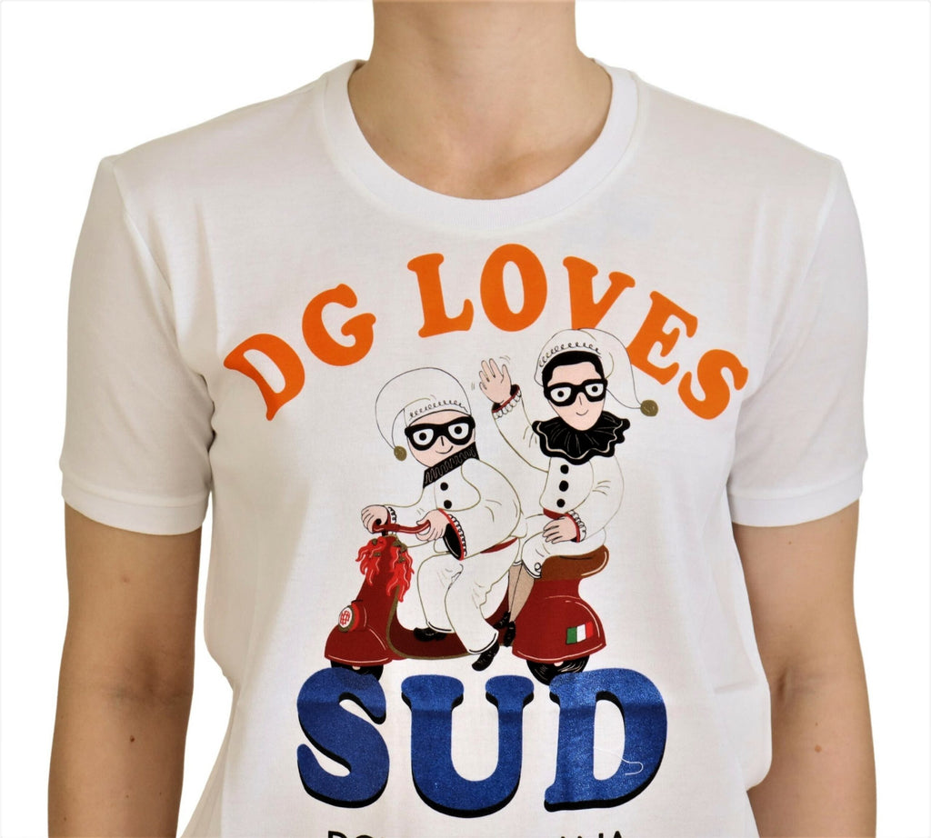 Camiseta blanca de algodón DG Loves SUD de Dolce &amp; Gabbana