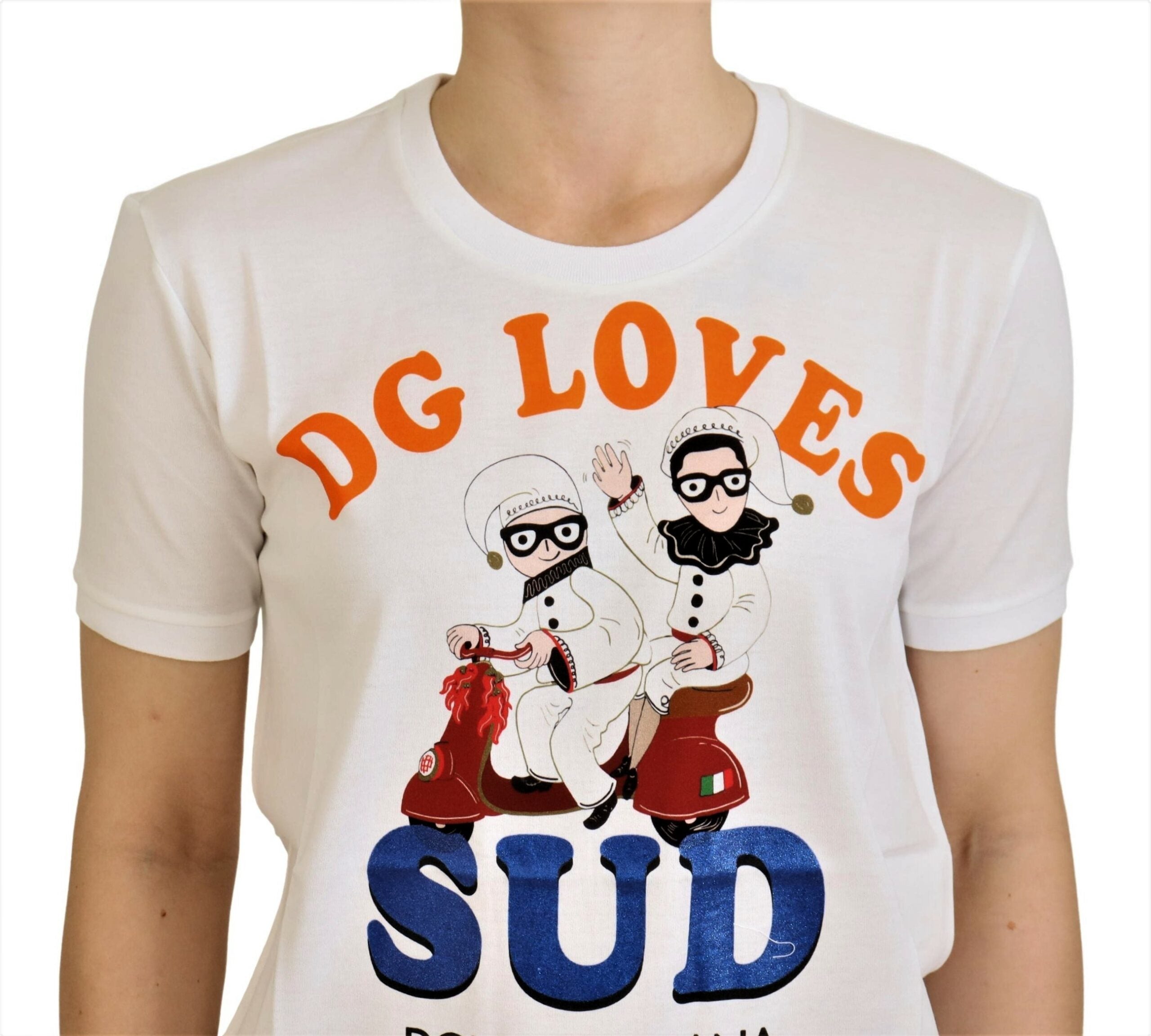 Camiseta blanca de algodón DG Loves SUD de Dolce &amp; Gabbana