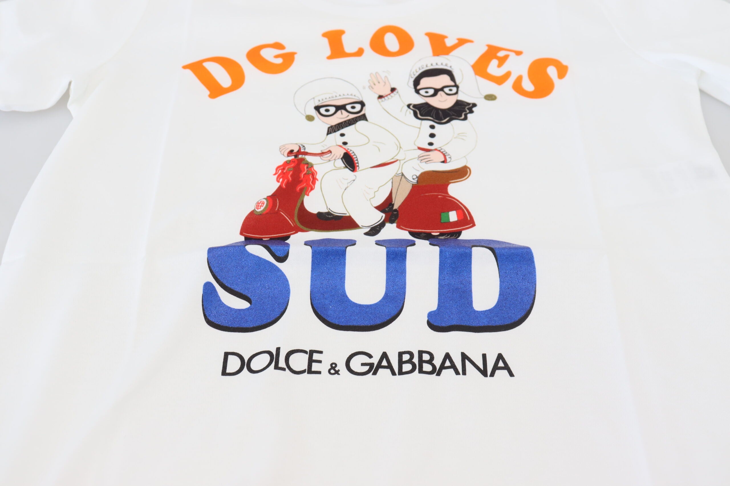Camiseta blanca de algodón DG Loves SUD de Dolce &amp; Gabbana