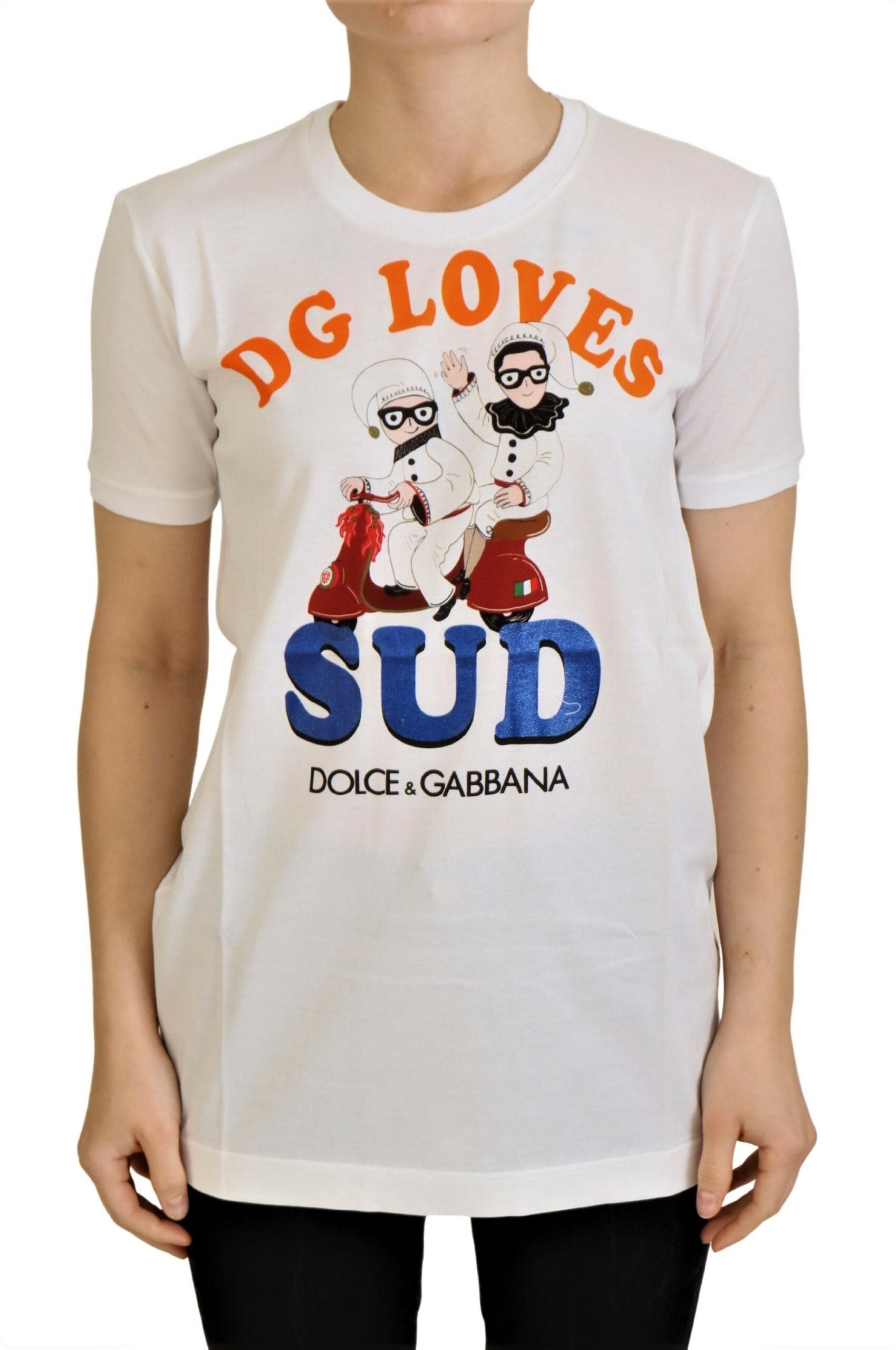 Camiseta blanca de algodón DG Loves SUD de Dolce &amp; Gabbana
