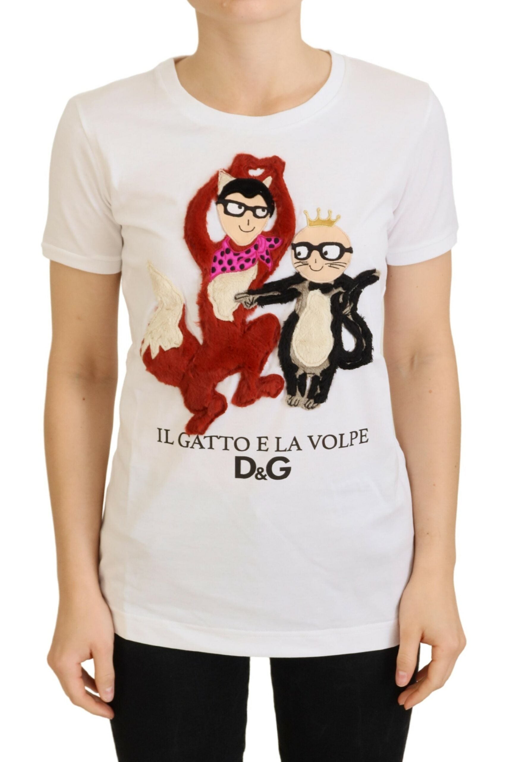 Camiseta Dolce &amp; Gabbana Top Blanco Texturizado Manga Corta