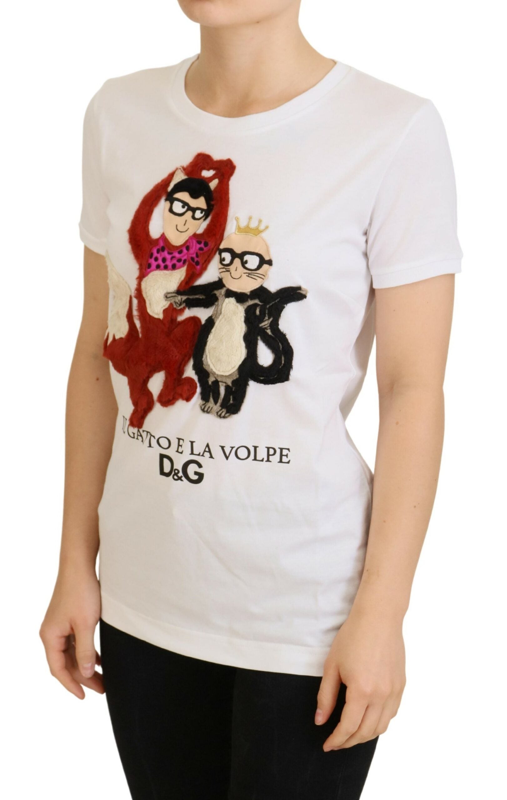Camiseta Dolce &amp; Gabbana Top Blanco Texturizado Manga Corta