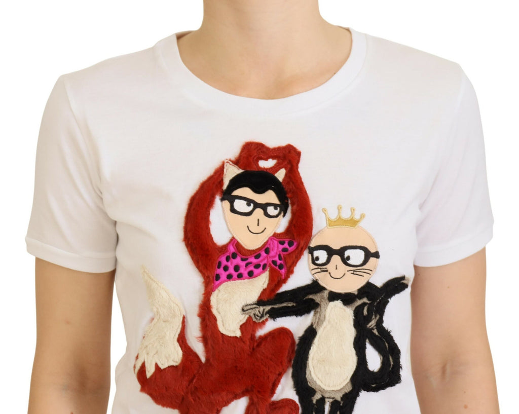 Camiseta Dolce &amp; Gabbana Top Blanco Texturizado Manga Corta