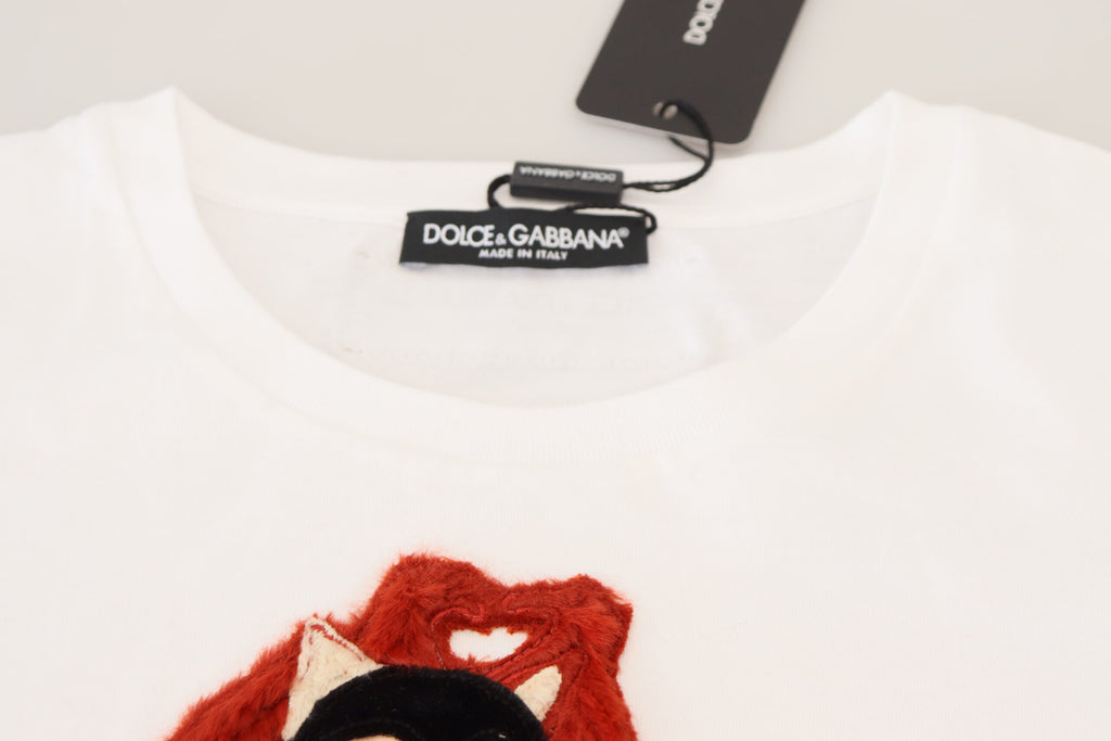 Camiseta Dolce &amp; Gabbana Top Blanco Texturizado Manga Corta